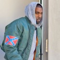 Kanye West Wears His Yeezus Confederate Flag Jacket