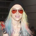 Ke$ha Is A Rainbow Mess At LAX