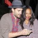 Zoe Saldana And Husband Marco Perego Dine At Dominick's