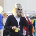 Scott Disick Dresses As An Old Man For Kardashian Yard Sale