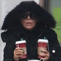 Kris Jenner Makes A Starbucks Run In The Rain