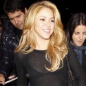 Shakira Is Smiley In See-Through Shirt At LAX
