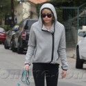 Miley Cyrus Takes Her Pooch For A Walk