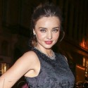 Miranda Kerr Looks Gorgeous In A Black Lace Gown