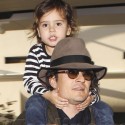 Orlando Bloom Carries Son Flynn On His Shoulders