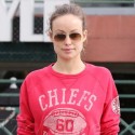 Olivia Wilde Wears Chiefs Sweatshirt