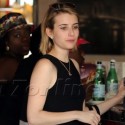Emma Roberts Grabs A Bite With Friends