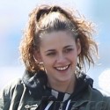 Kristen Stewart Smiles On The Set Of Her New Movie