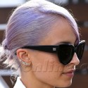 Nicole Richie Shows Off Her Purple Hair