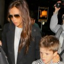 Victoria Beckham And The Kids Land At LAX