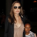 Angelina Jolie Jets Back From Las Vegas