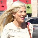 Tori Spelling Perks Up While Running Errands