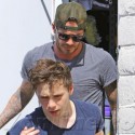 David Beckham Works Out With His Oldest Son