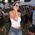 Kendall Jenner Wears Jean Shorts At Coachella