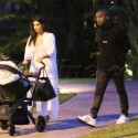Kim Kardashian And Kanye West Take North For A Walk