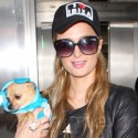 Paris Hilton Lands At LAX With Peter Pan