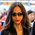 Zoe Saldana Jets Out Of LAX
