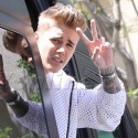 Justin Bieber Promotes Peace At Clippers Game