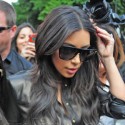 Kim Kardashian Wears Leather For A Trip To The Eiffel Tower