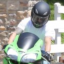 Casper Smart Leaves Jennifer Lopez's Home On His Motorcycle