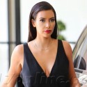 Kim Kardashian Wears Plunging Black Jumpsuit