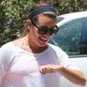 Lea Michele Hikes With A Friend