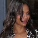 Zoe Saldana Shows Off Her Baby Bump In Leopard Print