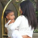 Kim Kardashian And Nori At The Peninsula Hotel