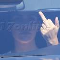 Kim Kardashian Gives The Middle Finger