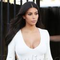 Kim Kardashian Hits The Studio In A Skintight Dress