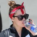 Khloe Kardashian Sips Water After Workout