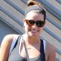 Lea Michele Is All Smiles After Hitting The Gym