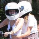 Miley Cyrus Gives Her Sister A Ride