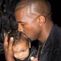Kim And Kanye Bring Nori To Balenciaga Show In Paris