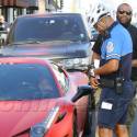 Justin Bieber Waits For Ice Cream In His Red Ferrari