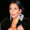 Kim Kardashian Wears Oversized Teardrop Earrings