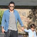 Orlando Bloom And Son Flynn Bond In The 'Bu