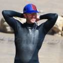 Chris Martin Shows Off HIs Package At The Beach