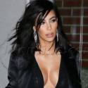 Kim Kardashian Nearly Exposes Her Breasts In Low-Cut Dress