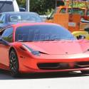 Justin Bieber Cruises Around In His New Red Ferrari