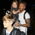 David Beckham Has His Hands Full At LAX