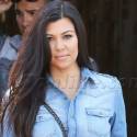 Kourtney Kardashian Hits The Studio In A Canadian Tuxedo