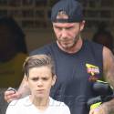 Romeo Beckham Tags Along With Mom And Dad At Spin Class