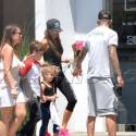 David And Victoria Beckham Enjoy The Day With Their Kids