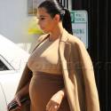 Kim Kardashian Wears Neutrals Over Her Baby Bump
