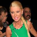 Tara Reid Looks Like A Green Column In This Very Vertical Column Dress