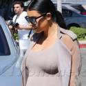 Beige Beauty Kim Kardashian Is Baby Bumpin' From The Front And The Back