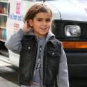 Kourtney Kardashian Shops At YSL With Son Mason In Tow