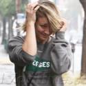 Kaley Cuoco Gets Caught In The Rain
