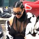 Kim Lets Her Boobs Hang Out While Getting Ready For New York Fashion Week